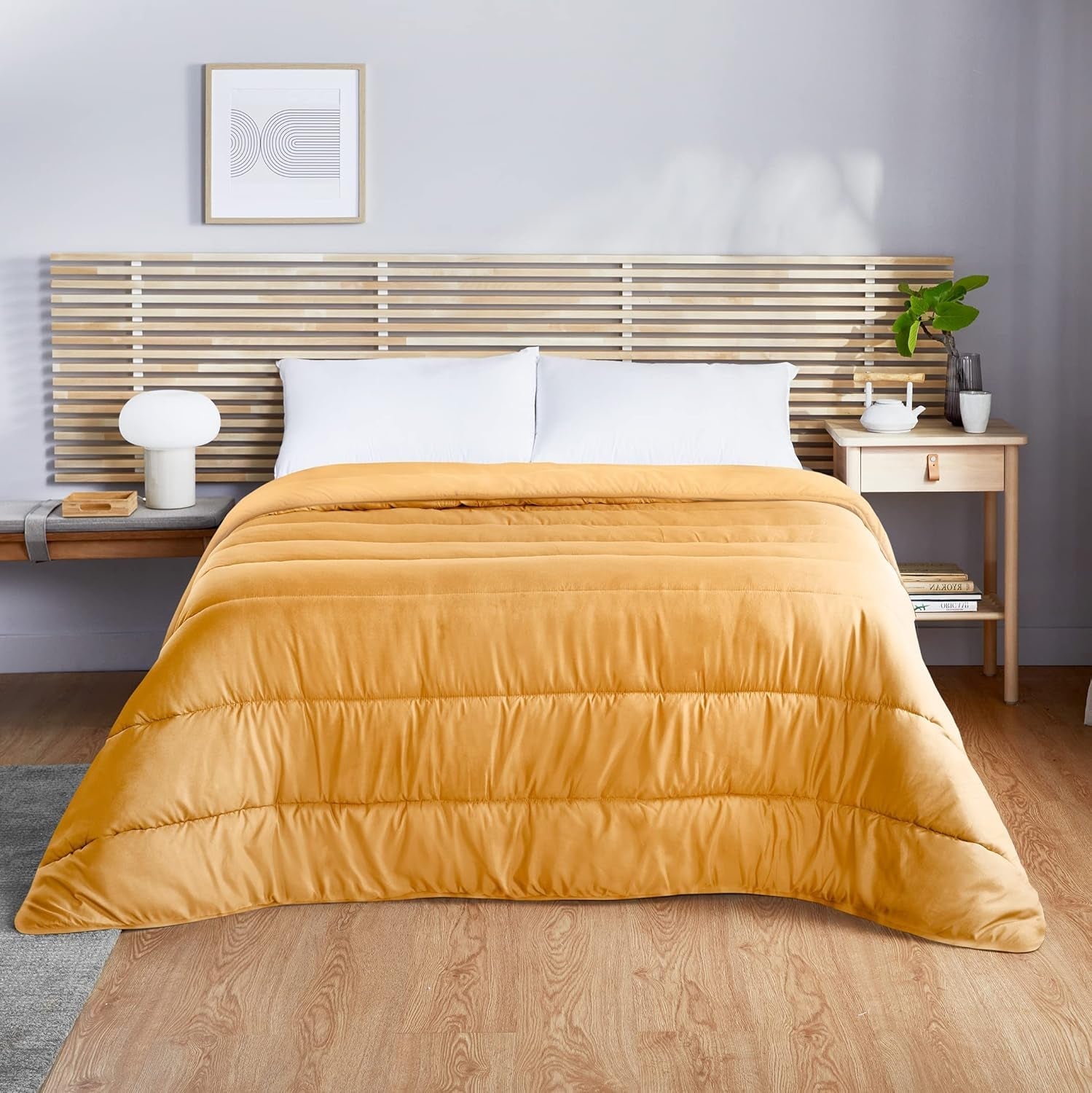 Pikolin Home - Plapumă reversibilă 300 G - Umplutură nordică bicoloră - Pentru pat 90 - confortabilă, caldă, respirabilă, Mallow, 150 X 220 Cm Plapumi si pilote Naty Shop