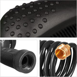 Furtun spiralat Relaxdays, extensibil până la 10 m, furtun flexibil de grădină cu pulverizator de apă, 7 modele de pulverizare, negru