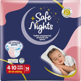 Safe Nights Girl, chiloți absorbanți de noapte pentru fete cu vârsta cuprinsă între 8 și 16 ani (30-50 kg), 14 bucăți