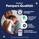 Scutecele Pampers Night Pants mărimea 6, 138 de bucăți, 13kg-19kg, oferă protecție suplimentară pentru întreaga noapte.