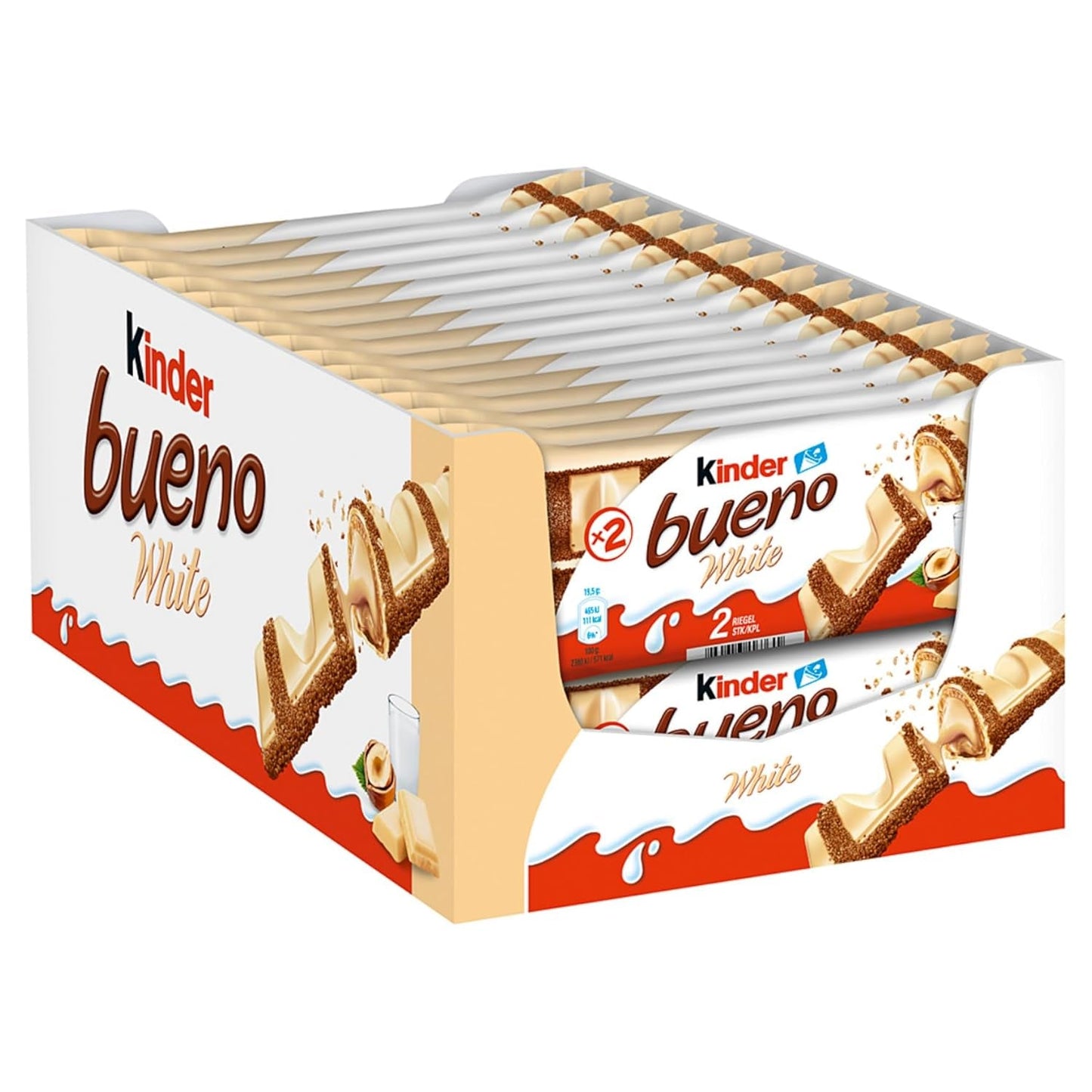 Kinder Bueno Mini – Batoane de ciocolată cu napolitană crocantă, cremă de lapte și alune și ciocolată fină cu lapte – Dulciuri pentru Carnaval – 1 pungă de mini batoane ambalate individual (1 x 108 g)