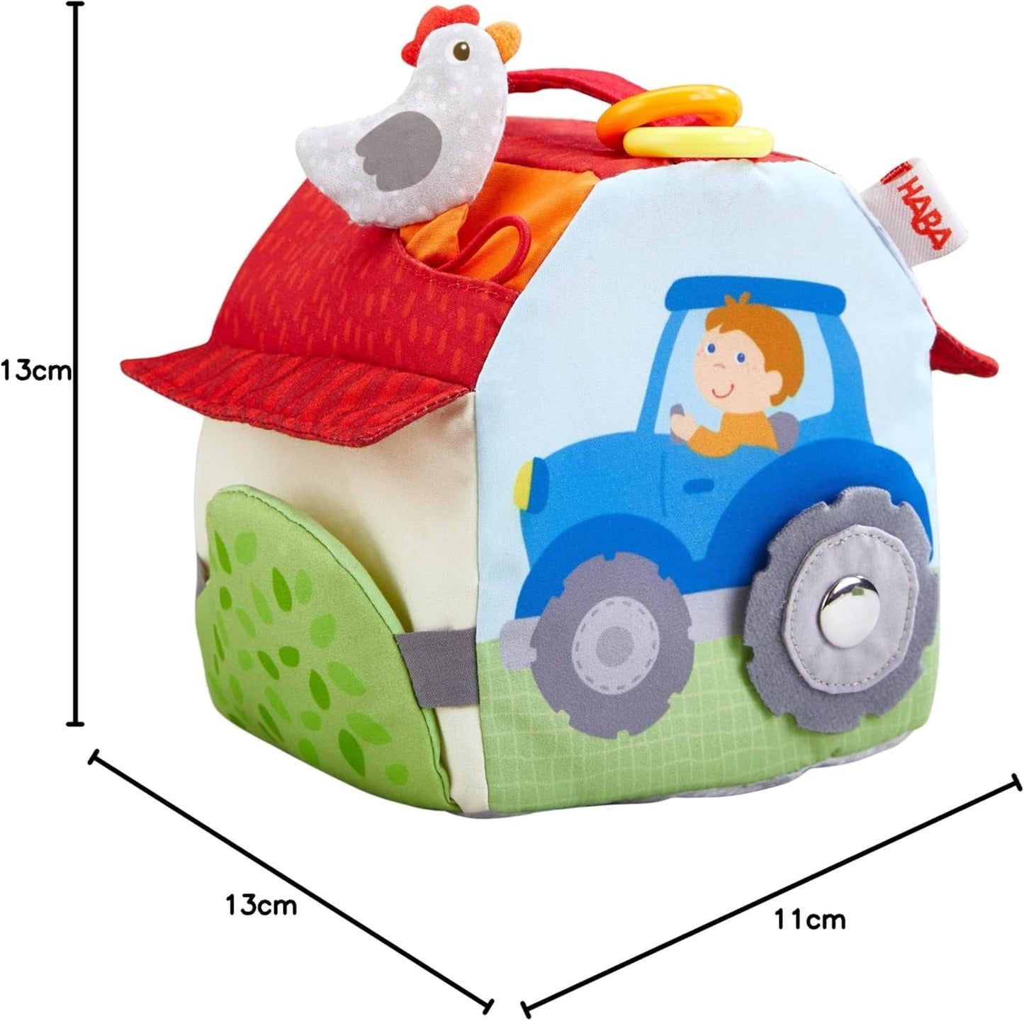 HABA 306383 - Ferma cub de joacă, jucărie multifuncțională de la 6 luni Jucarii Bebe Naty Shop