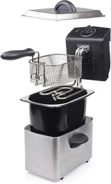 Tristar friteuză din oțel inoxidabil - Cu capacitate de 2 litri, funcție de zonă rece și termostat reglabil până la 190°C, FR-6919, argintiu Electrocasnice Naty Shop
