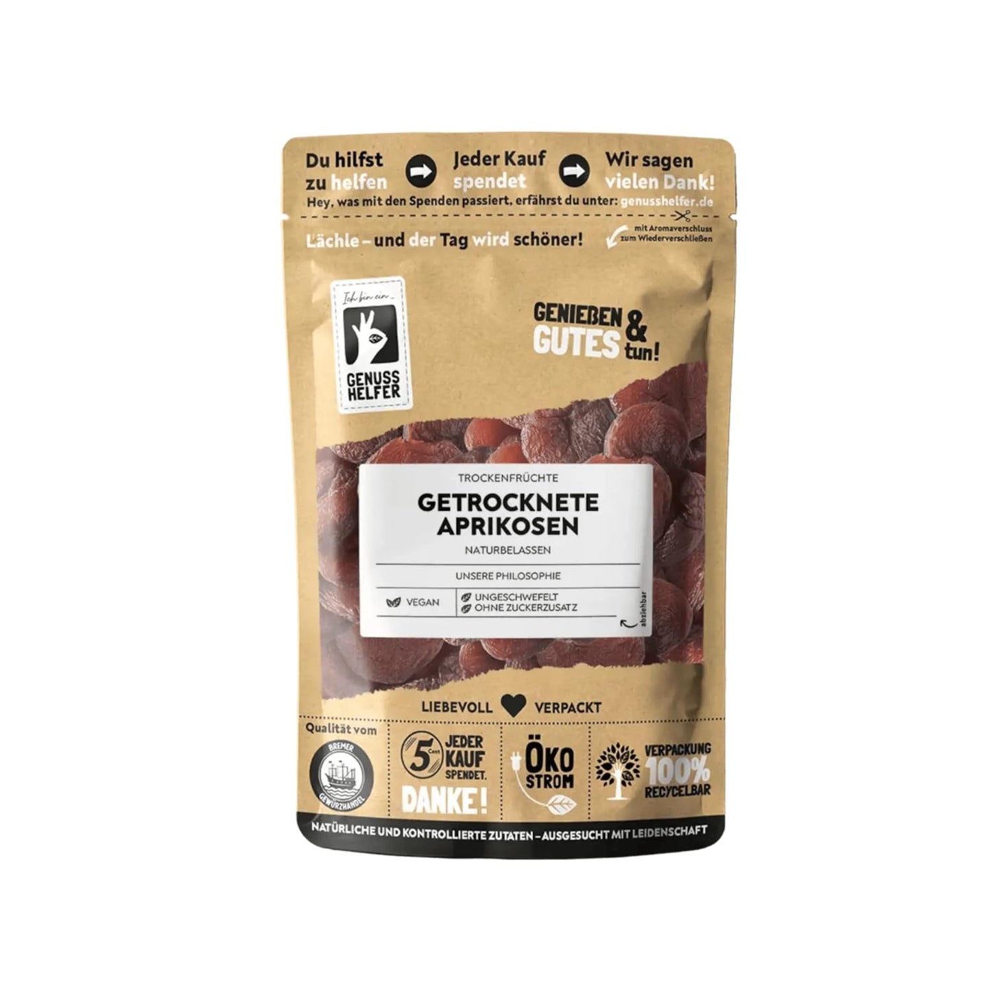Caise uscate Bremer Gewürzhandel, fructe uscate fără zahăr adăugat și nesulfurate, 1kg Produse deshidratate Naty Shop 250 G