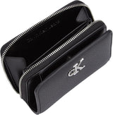 Calvin Klein doamnelor portofel Minimal Monogram Zip Around Klein, negru (negru), o mărime Portofel Femei Naty Shop