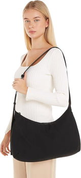Calvin Klein Ladies Tote Bag Bag Soft Medium Large cu fermoar, Negru (Ck Black), Marime unu Genti Femei Naty Shop