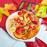 Căpșuni liofilizate 300g: felii de căpșuni uscate neîndulcite - Căpșuni liofilizate cu fructe pure, pline de aromă: fructe de pădure liofilizate - Fructe uscate NUTRIPUR Produse deshidratate Naty Shop
