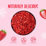 Căpșuni liofilizate bucăți 100g - Căpșuni liofilizate Produse deshidratate Naty Shop