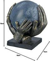 Casablanca design modern GILDE Deco Sculptură Figura Salvați lumea - Glob în mâini - Înălțime 19 cm Statuete si sculpturi Naty Shop