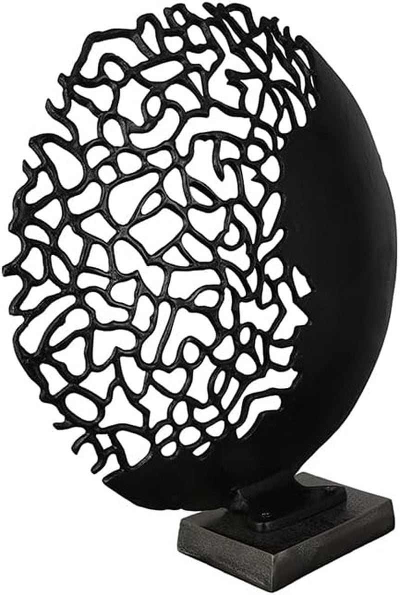 Casablanca design modern GILDE sculptura Osaka negru H: 44 cm W: 41 cm D: 10cm 43491 Statuete si sculpturi Naty Shop