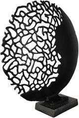 Casablanca design modern GILDE sculptura Osaka negru H: 44 cm W: 41 cm D: 10cm 43491 Statuete si sculpturi Naty Shop