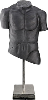Casablanca sculptură decorativă mare - sculptură rotundă din lemn de aluminiu culoare: argintiu natural - decorare cameră de zi cadou aniversare înălțime 46 cm Statuete si sculpturi Naty Shop Antracit Înălțime 55 cm