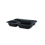 Caserola Termo 3 compartimente si Capac Transparent, Set 10 bucati Catering Nati Shop