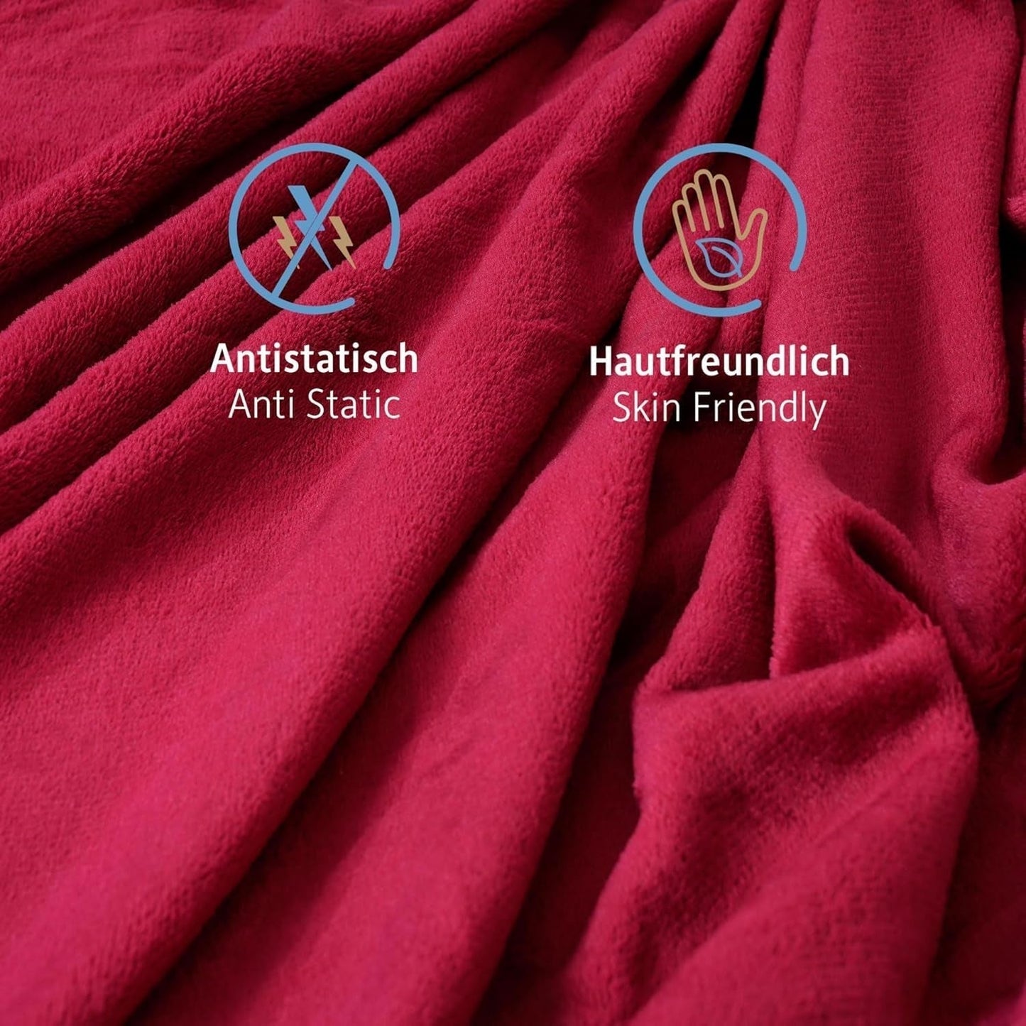 Komfortec pătură confortabilă 150X200 Cm, pătură pufoasă din fleece certificată Oeko-Tex, pătură caldă sherpa pentru canapea, pătură groasă pentru canapea, burgundy Paturi si Cuverturi Besuche den Komfortec-Store
