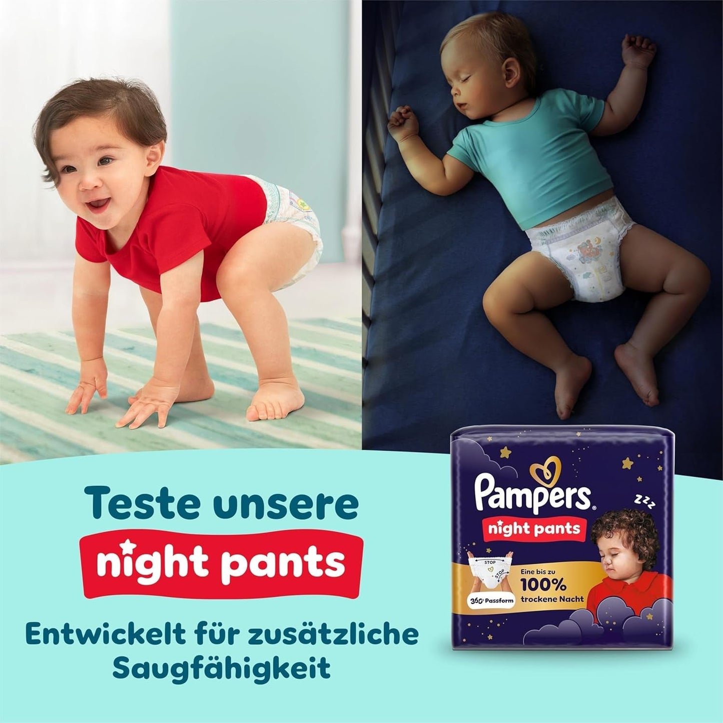 Scutece Pampers Premium Protection Pants mărimea 7, 123 scutece, 15 kg+, cu ajustare la 360° și manșete moi anti-scurgere pentru confort și protecție optime