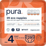 Scutece Eco Baby - Mărimea 3 (4-9 kg), 1 pachet (26 scutece), scutece ultra-moi pentru piele sensibilă, bumbac organic, protecție împotriva scurgerilor de până la 12 ore, ghid de mărimi nou