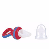 Nuby - Hrănitor de fructe Nibbler cu capac de protecție, roșu