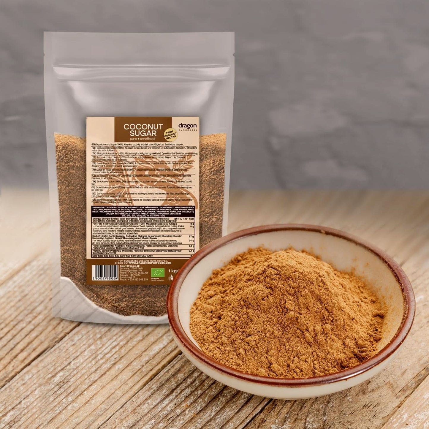 Zahăr din nucă de cocos-100% organic, nerafinat, 1 Kg Indulcitori Naty Shop