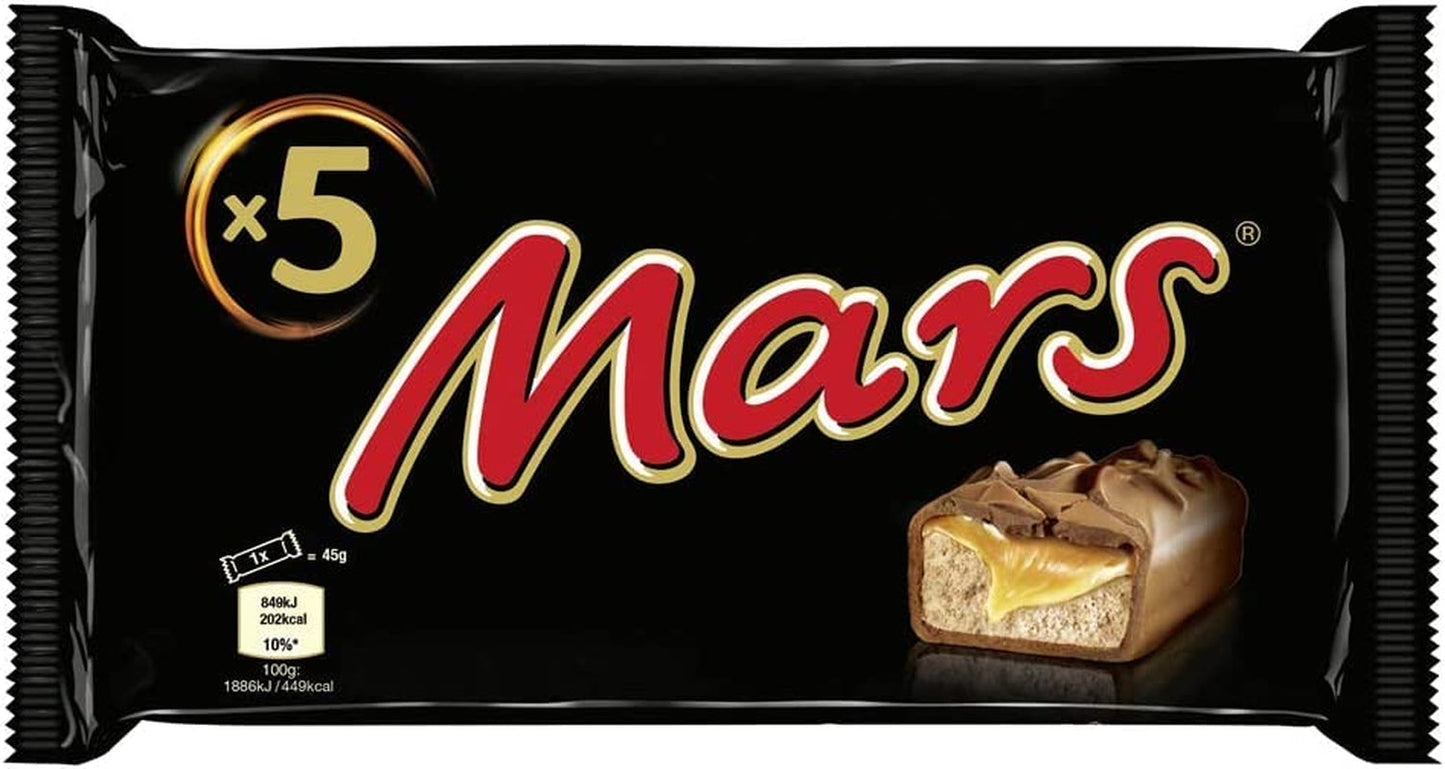 Batoane de ciocolată Mars, caramel, ciocolată, 1 pachet de 5 batoane (1 x 225 g) (pachet de 2)