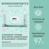 Suavinex, pachet de 14 a câte 60 de șervețele umede pentru bebeluși (840 de șervețele în total), hidratante, potrivite pentru tenul atopic, 95% ingrediente naturale