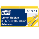 Tork 477840 Șervețele de prânz Lime / Șervețele din 2 straturi pentru mâncăruri mici sau gustări / Calitate avansată / 10 X 200 (2000) șervețele de hârtie / 32.6 X 33 Cm (L X l) / 1/4 pliere