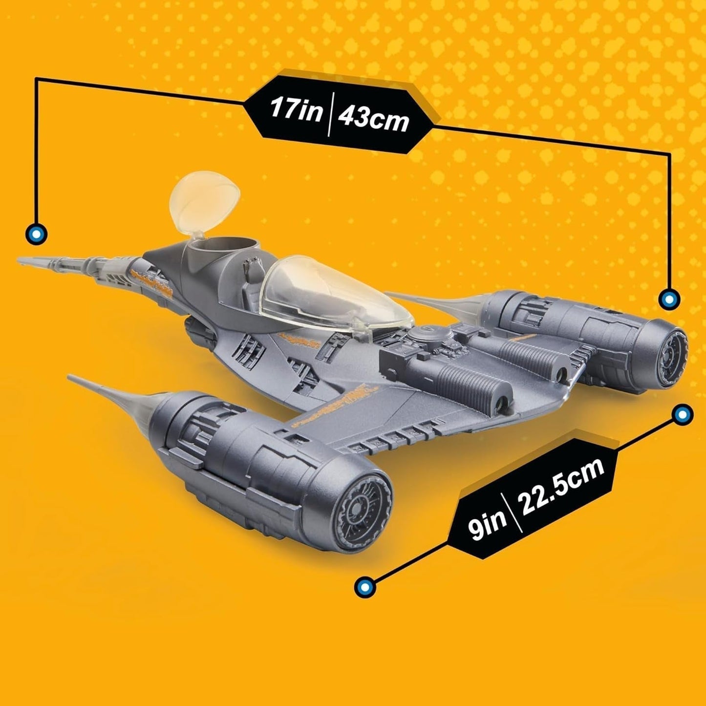 Star Wars Epic Hero Series N-1 Starfighter of the Mandalorian, Figuri de acțiune mari și accesorii captivante pentru manevre palpitante, cadou captivant Action figures Naty Shop