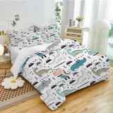Lenjerie de pat pentru copii, Dinosaur Lenjerie de pat - copii Naty Shop