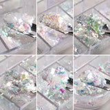 JMEOWIO Sclipici pentru unghii 12 grile Aurora Nail Art decorare accesorii design unghii