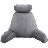 Pernă de citit VEVOR, pernă de pat (mare) cu tetieră detașabilă, pernă pentru spate cu 3 buzunare și material textil lavabil din catifea scurtă și spumă cu memorie mărunțită, lateral cu mâner, pentru vizionarea la televizor, citit, jucat