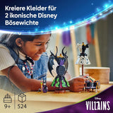 LEGO Ç€ Disney Villains The Dresses Of Maleficent And Cruella De Vil - Jucărie pentru băieți și fete de la 9 ani - Incl. 2 mini păpuși și 2 figurine de animale - Cadou aniversar pentru fani 43262 Seturi de constructie Besuche den LEGO-Store