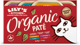 Hrană umedă Lily's Kitchen pentru pisici adulte, cu ingrediente naturale, pachet multiplu de tăvi, pate organic, fără cereale, 4 x (8 x 85g)