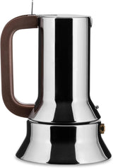 Alessi 9090/6 Espressor cu 6 căni pentru inducție, oțel inoxidabil, argintiu, 15,5 x 13,5 x 27 cm