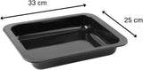 Zenker Ofenbackform (33 X 5 X 25 Cm) SPECIAL COOKING, Rechteckige Auflaufform Mit Emaille-Versiegelung, Backform Mit Extra Hohem Rand (Farbe: Schwarz), Menge: 1 Stück Matrite si tavi pentru copt Naty Shop