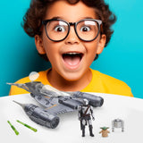 Star Wars Epic Hero Series N-1 Starfighter of the Mandalorian, Figuri de acțiune mari și accesorii captivante pentru manevre palpitante, cadou captivant Action figures Naty Shop