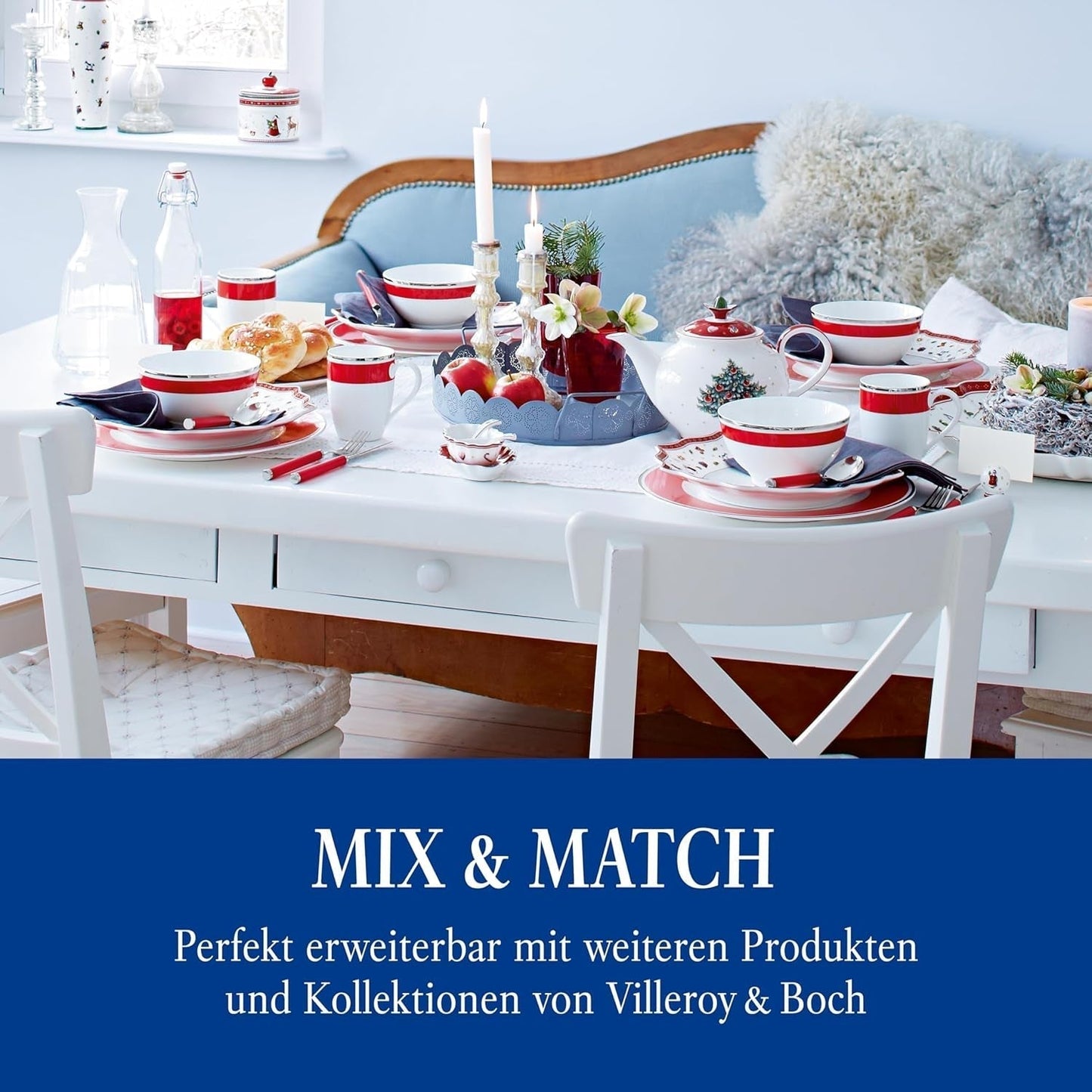 Villeroy & Boch - Play! Red Roses set tacâmuri 30 piese Bucatarie Naty Shop