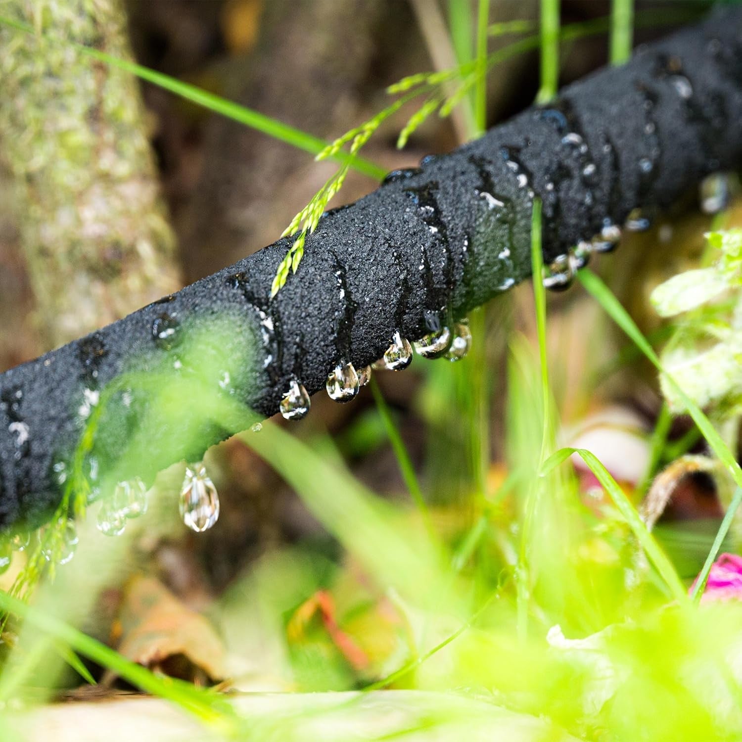 Furtun de picurare Relaxdays, irigare, furtun de irigare de 30 m, irigare straturi înalte și garduri vii, furtun de irigare, negru