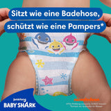 Scutece de înot de unică folosință Pampers Splashers Baby Shark Limited Edition 4-5, 11, 9kg-15kg, pentru protecție sigură în apă