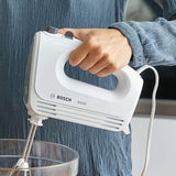 Bosch Hausgeräte Handrührer Clevermixx MFQ24200, 2 Rührbesen, 2 Spülmaschinengeeignet, 4 Stufen, Leicht, Leise, 400 W Weiß/Edelstahl Bucatarie Naty Shop