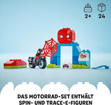 LEGO DUPLO Marvel Spins Motorcycle Adventure, Playset de fantezie pentru serialul TV Spidey și super prietenii săi, jucărie educativă de construit și reconstruit pentru copiii de 2 ani și peste 10424 Seturi de constructie Besuche den LEGO-Store