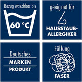 Pernă Irisette Noblesse - Made in Germany - Pernă cu capac detașabil din bumbac pur, 80 X 80 cm, certificată Oeko-Tex Perne standard Naty Shop