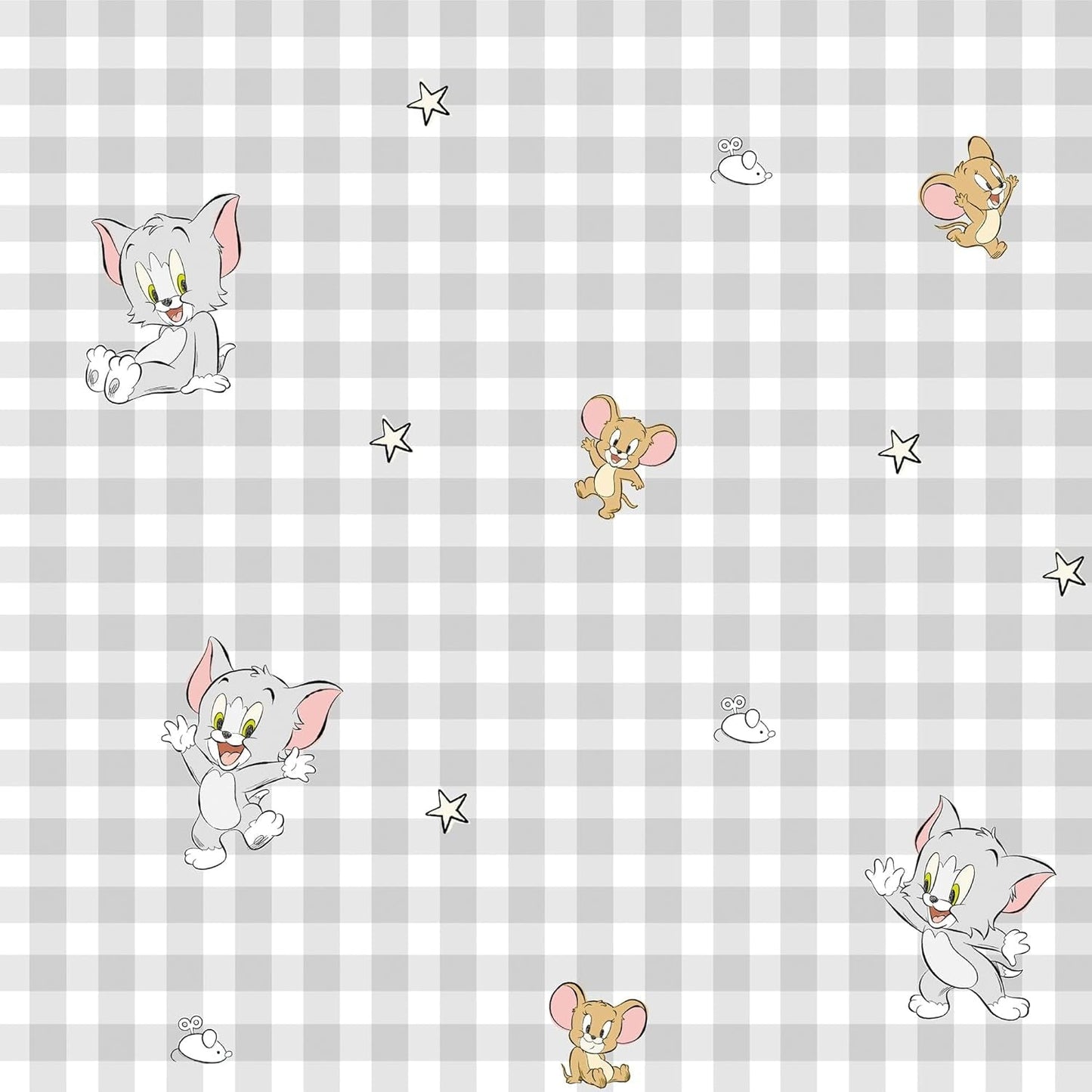 Belum | Plapumă 100% bumbac, model Tom Jerry Vichy, pentru paturi late de 90 cm (90 X 200 cm) Plapumi si pilote Naty Shop