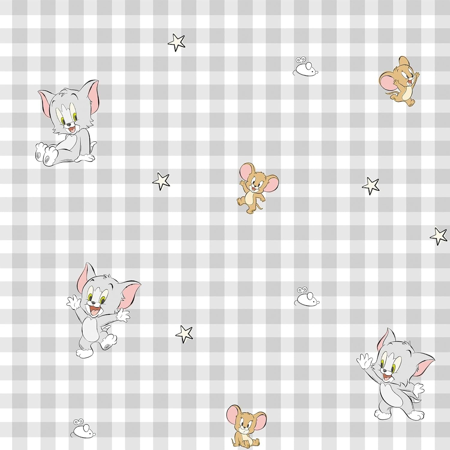 Belum | Plapumă 100% bumbac, model Tom Jerry Vichy, pentru paturi late de 90 cm (90 X 200 cm) Plapumi si pilote Naty Shop