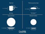 CreaTable, 23631, seria Jawa - glazură reactivă, set de veselă cu 16 piese, serviciu combinat din gresie, potrivit pentru mașina de spălat vase și cuptorul cu microunde, producție de calitate