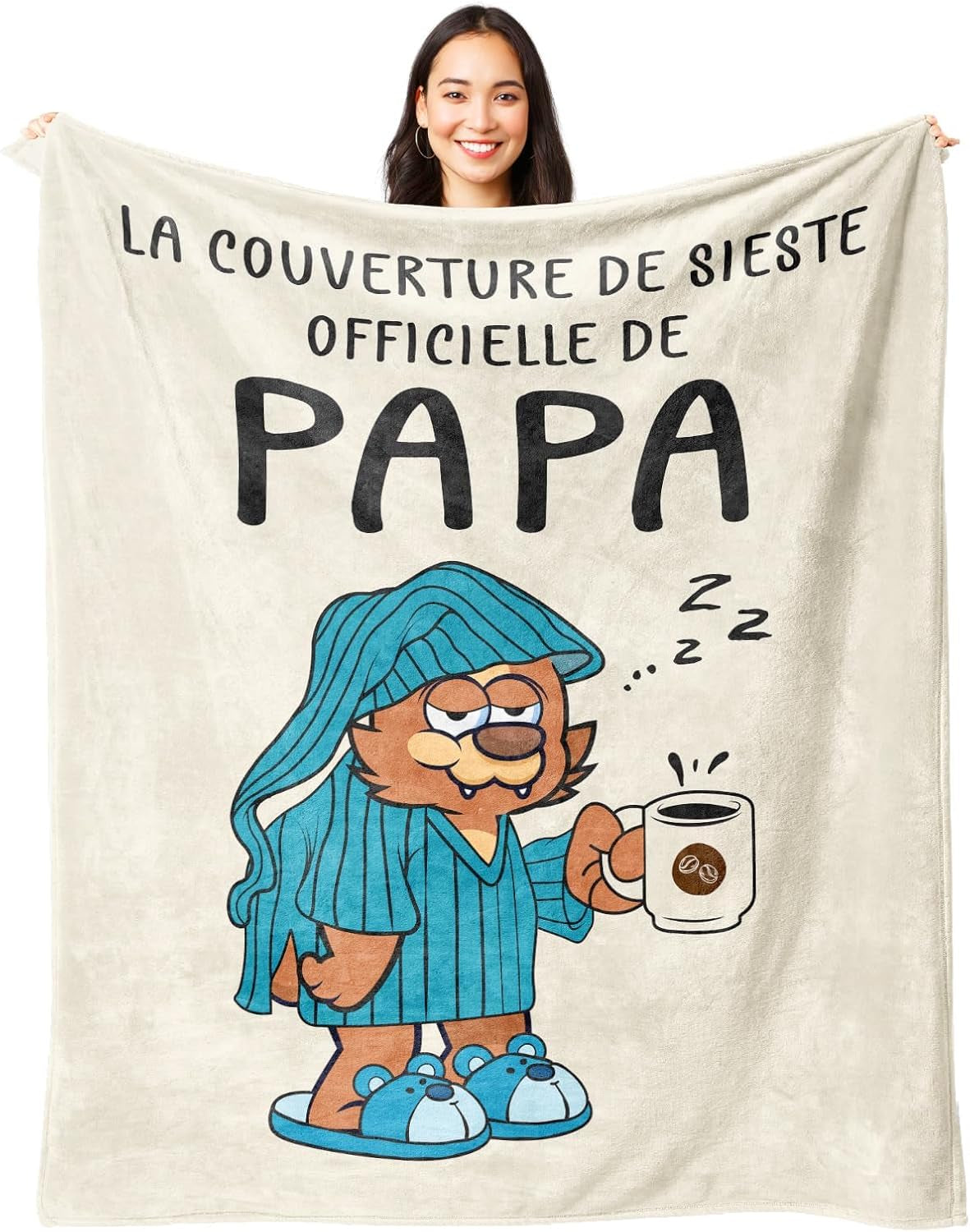 Pătură de flanel Juratar pentru tata - cadou pentru ziua de naștere, ziua tatălui și Crăciun - 152 X 130 cm Paturi si Cuverturi Besuche den Juratar-Store Tată