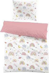 Lenjerie de pat pentru copii, Curcubeu, microfibre Lenjerie de pat - copii Naty Shop Curcubeu (Model 1) 135X200+80X80
