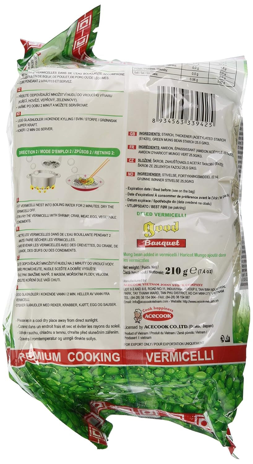 ACECOOK - Vermicelli cu fasole GD - (1 X 210 GR)