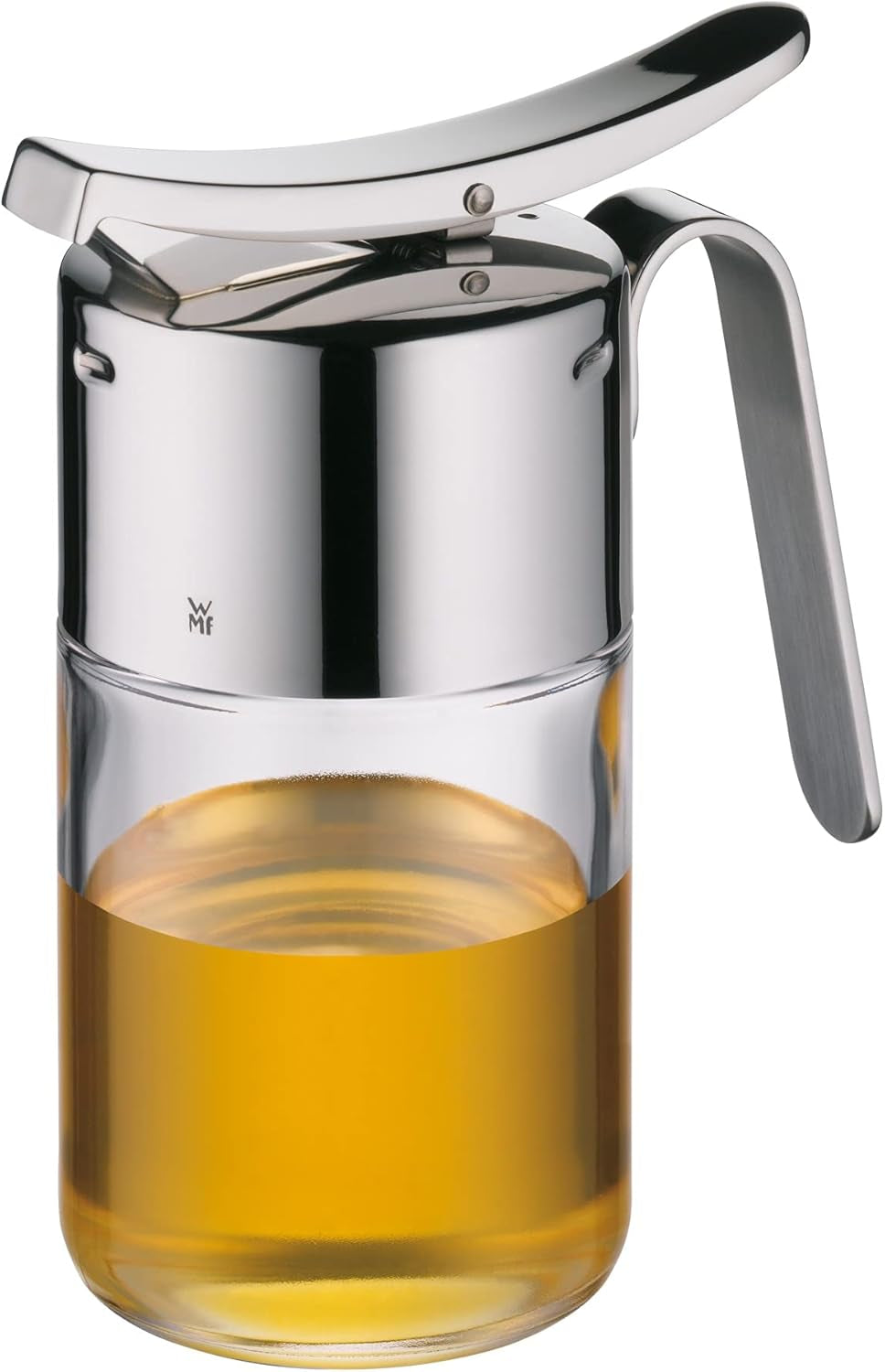 WMF Dozator sirop/miere barista 240ml, borcan de depozitare sticlă & depot 1l, înălțime 21,5 cm, borcan de depozitare cu capac, recipient pentru boabe de cafea, borcan pentru cereale, borcan de depozitare a alimentelor cu deschidere mare de umplere Cutii depozitare alimente Naty Shop