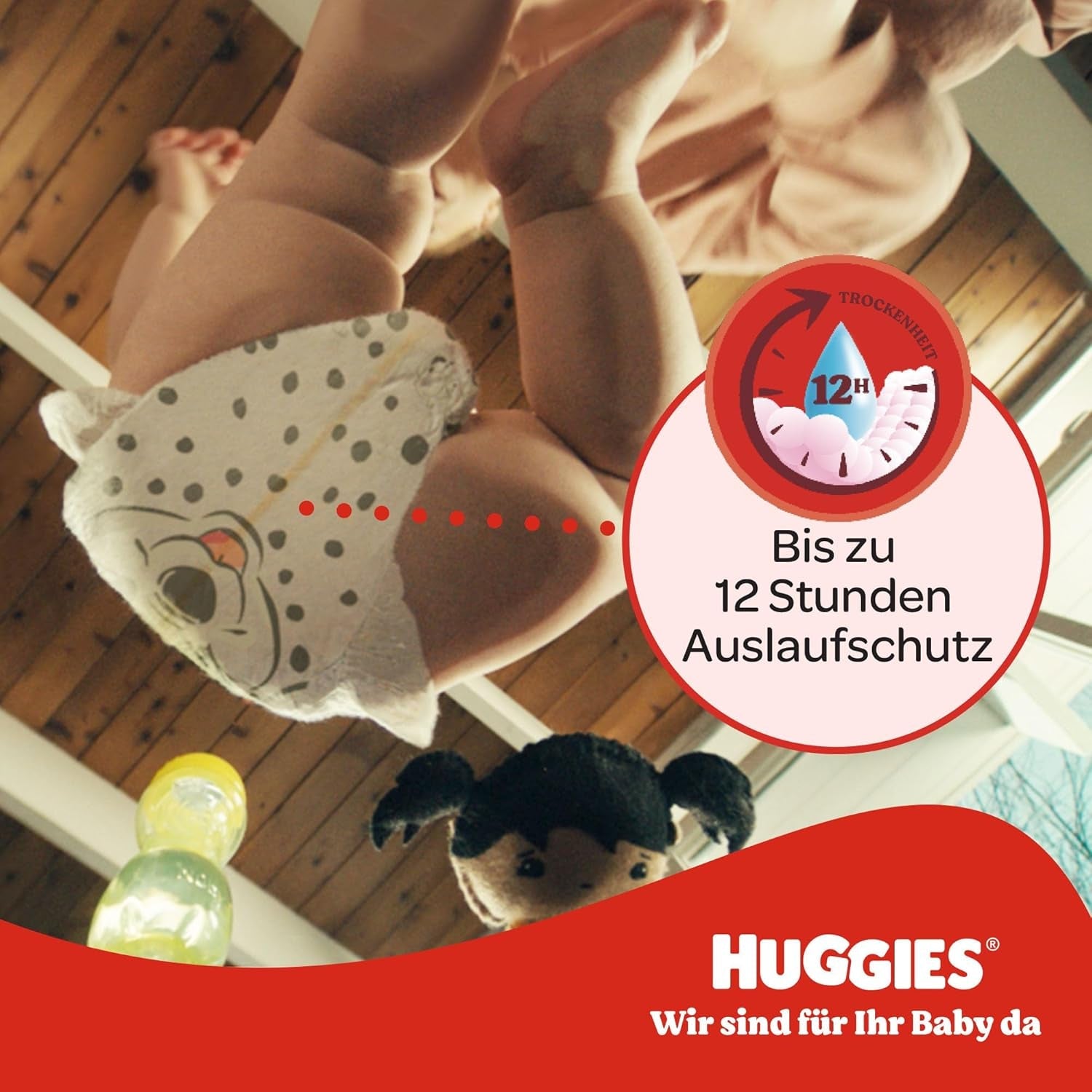 Scutece Huggies pentru bebeluși Little Movers, design Disney, mărimea 3, 168 bucăți (3 x 56), cutie lunară