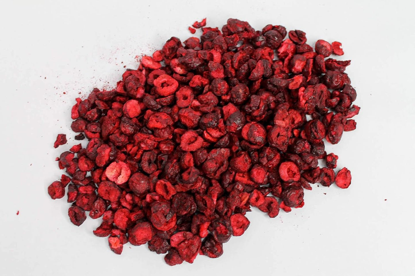 Cireșe liofilizate 100g - Cireșe amare liofilizate - Fructe uscate liofilizate - Cireșe amare uscate în felii - Perfect pentru coacere, decorare, muesli și deserturi Produse deshidratate Naty Shop