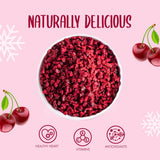 Cireșe liofilizate bucăți 100g - Fructe liofilizate - Fructe uscate liofilizate - Cireșe amare uscate - Perfect pentru coacere, decorarea prăjiturilor, gustări, muesli și deserturi Produse deshidratate Naty Shop